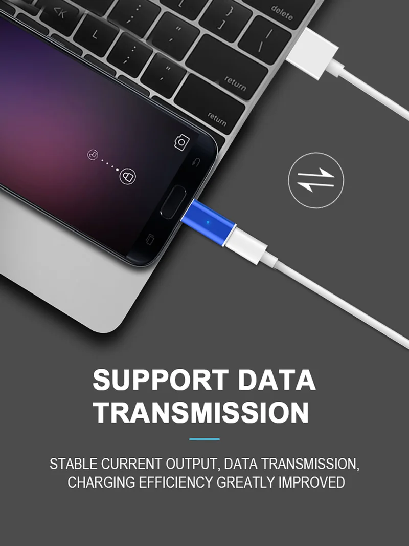 Магнитный адаптер для быстрой зарядки 3 А преобразователь USB Type C в Micro Xiaomi Huawei Samsung