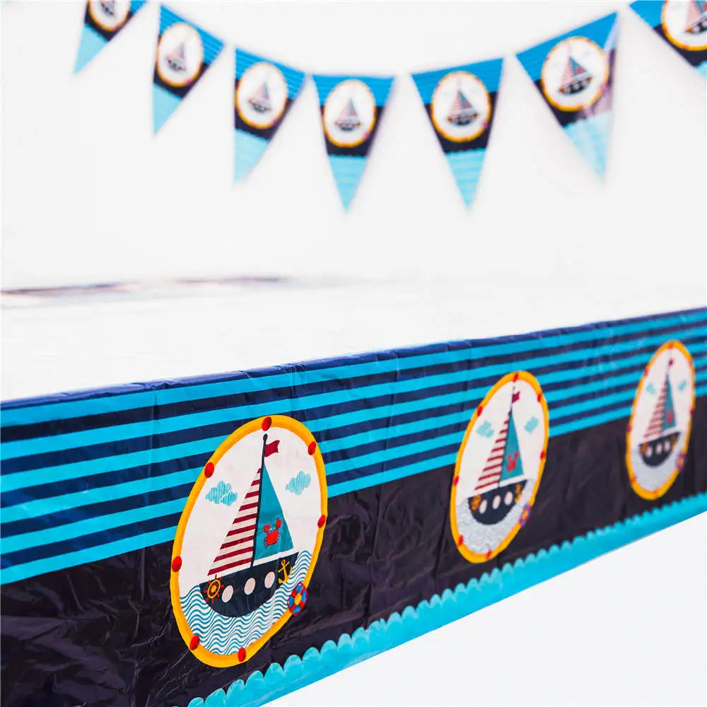 Стикеры морской тематики скатерти пластиковые украшения для праздничного стола