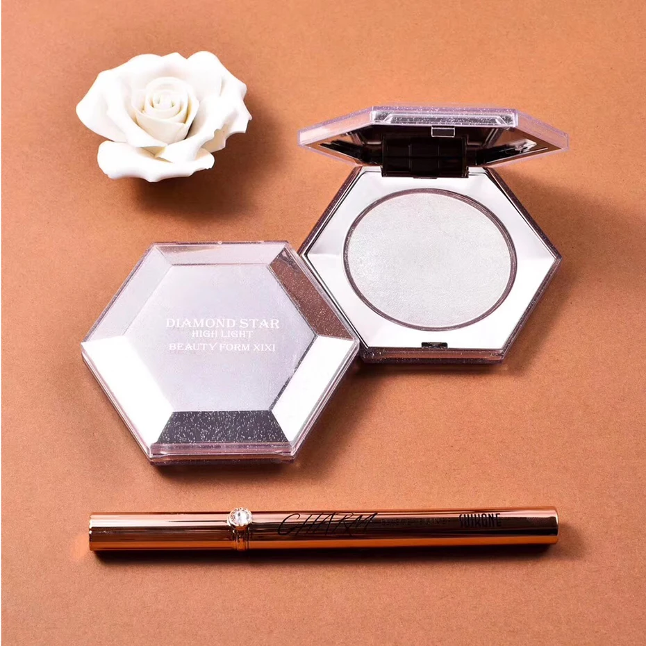 Glow Kit Highlighter Makeup Shimmer Powder Highlighter Palette Base Illuminator Highlight Face Contour Golden Bronzer