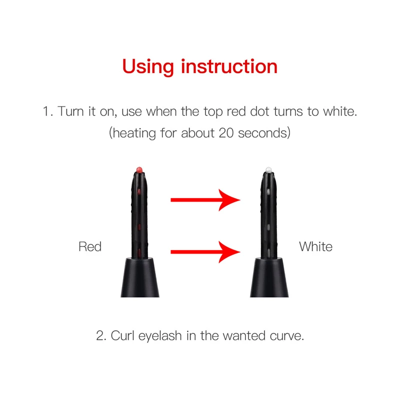 

CkeyiN Electric Eyelash Curler Heated Eye Lashes Curling Tool with Double Layers Eyelash Enhancer Pen Long Lasting Rechargeable