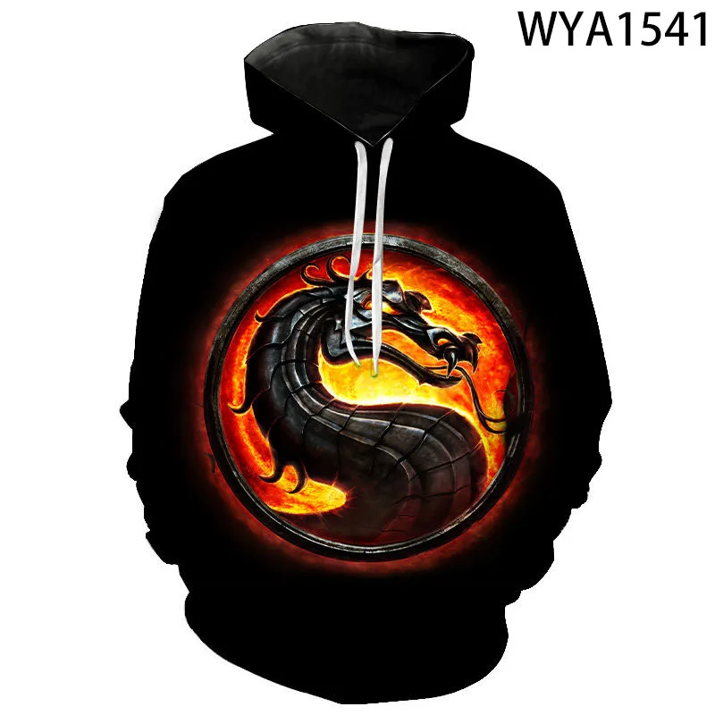 Новые толстовки с длинным рукавом Mortal Kombat мужские и женские детские 3D принтом