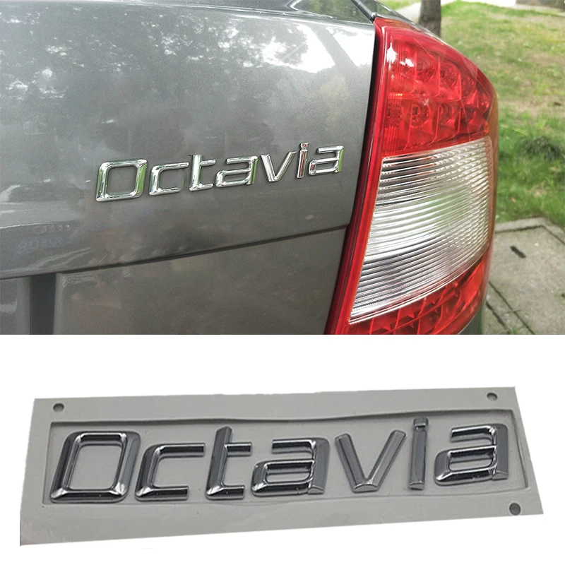 Эмблема на багажник новая наклейка для машины 3D ABS хромированный логотип Skoda Octavia