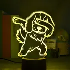 Светодиодный ночсветильник в виде милой собаки, 3D настольная лампа, акриловый ночсветильник для вечевечерние, детский подарок на день рождения для друзей