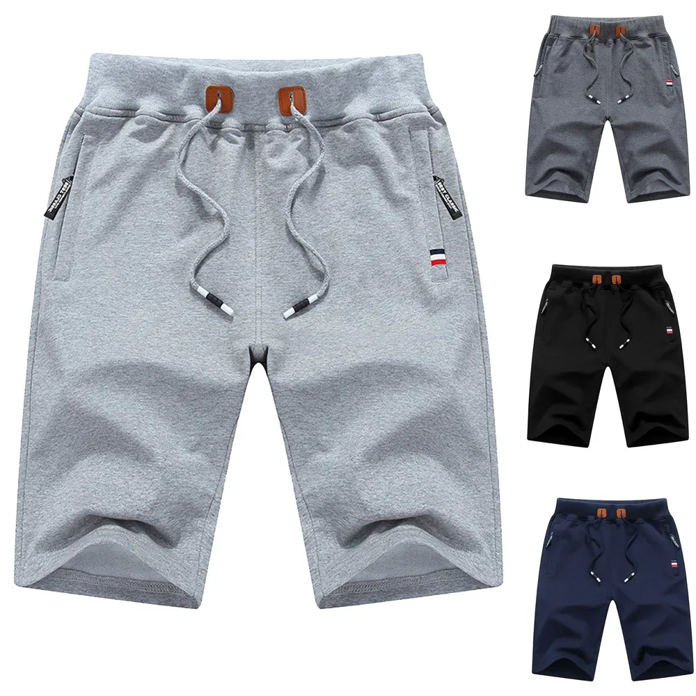 Модные мужские повседневные шорты с карманами на молнии брюки и облегающие штаны
