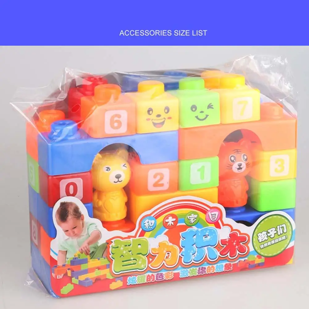 

Children Building Blocks Non-toxic Cartoon Large Particles Assembling Toys