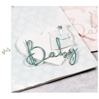 baby words metal cutting dies stencil for diy scrapbooking photo album embossing paper cards crafts diecuts new 2021