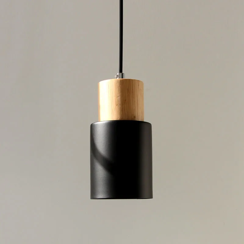 Деревянные подвесные светильники белого/черного цвета одинарная лампа для кухни