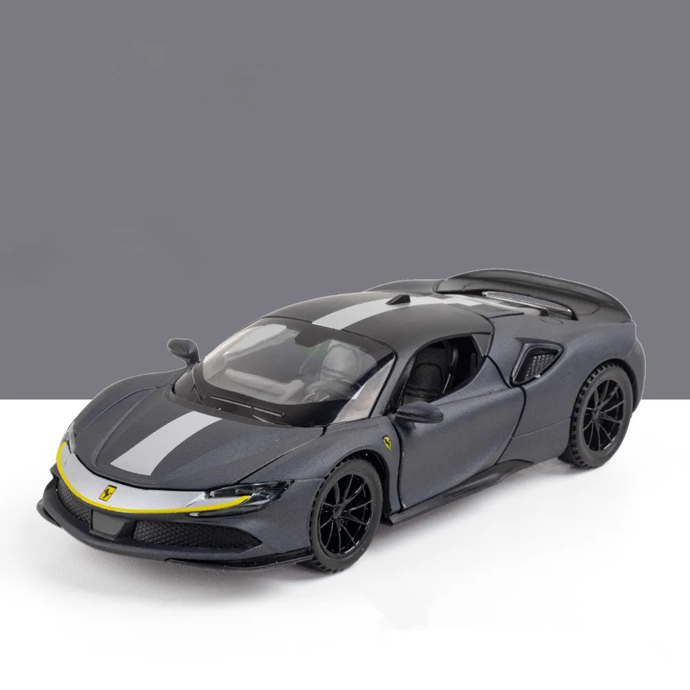 

1:32 Ferrari SF90 Sport Alloy Car Model Diecasts Metal Vehicles Car Model Sound Light Collection Simulation Car Toys Kids 079