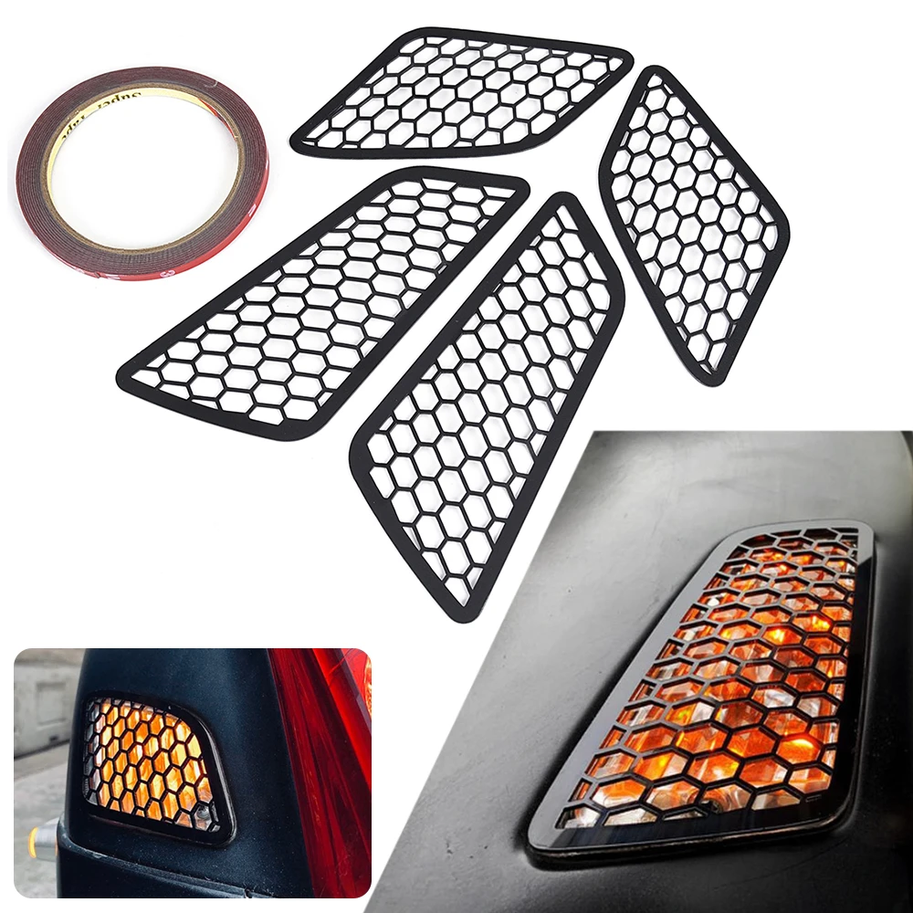 

For VESPA GTS 125 250 300 Front Rear Turn Signal Indicator Light Grill Protector Cover Accessories All Year