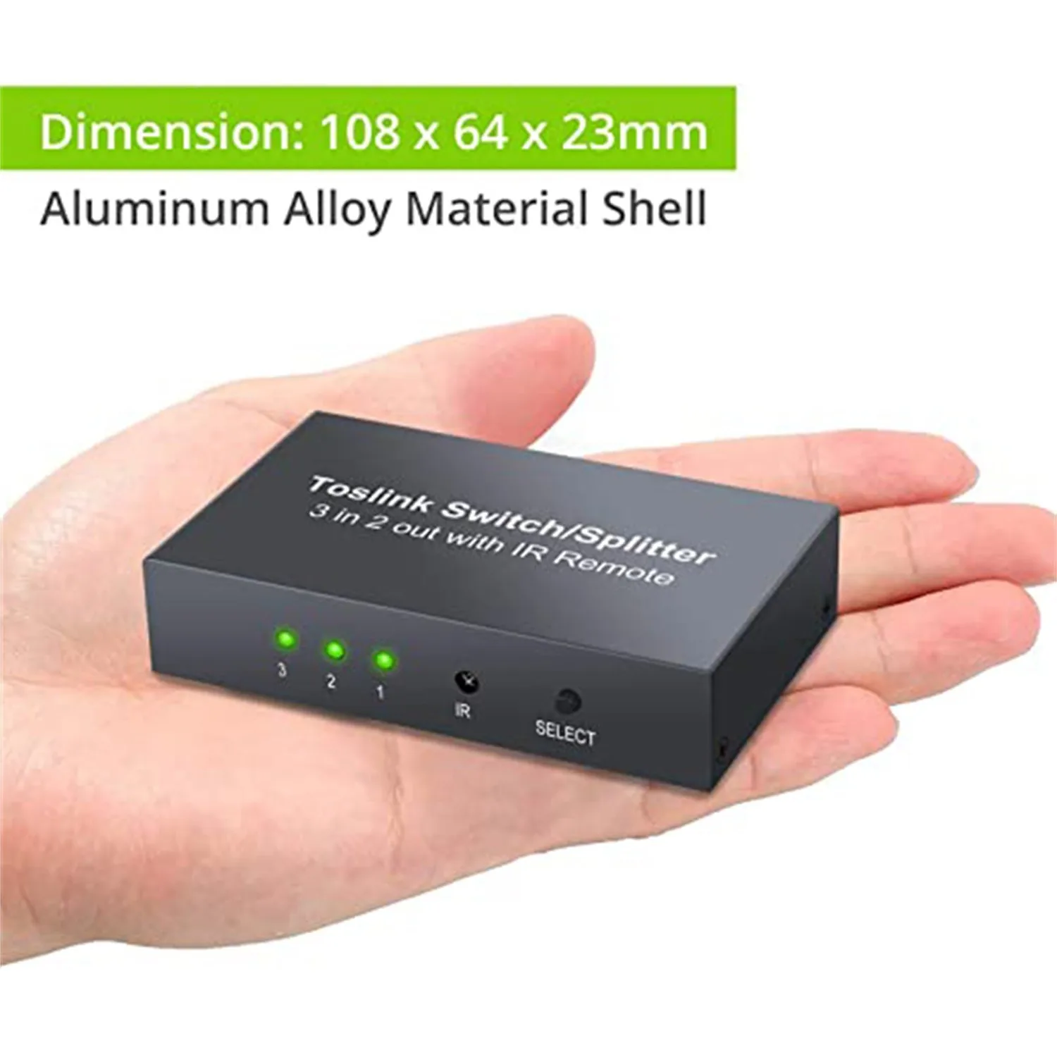 Оптический 2 Cut 1 SPDIF / TosLink Цифровой оптический аудио коммутатор пульт