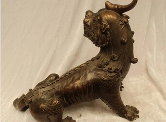 Бесплатная доставка 11 &quotКитайская народная фиолетовая Бронзовая статуя