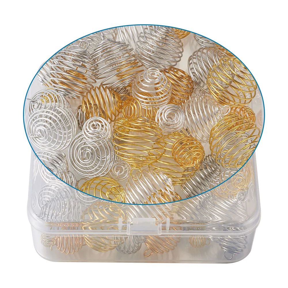 

60pcs/box Iron Wire Hollow Round Charms Pendants for necklace Dangle Earring jewelry making DIY Decor Accessories Mix Color