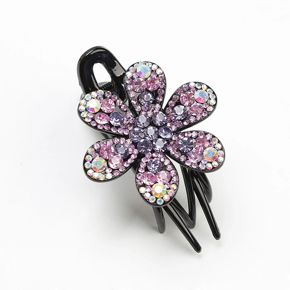 Женские Модные хрустальные стразы заколки для волос разные цвета зажимы