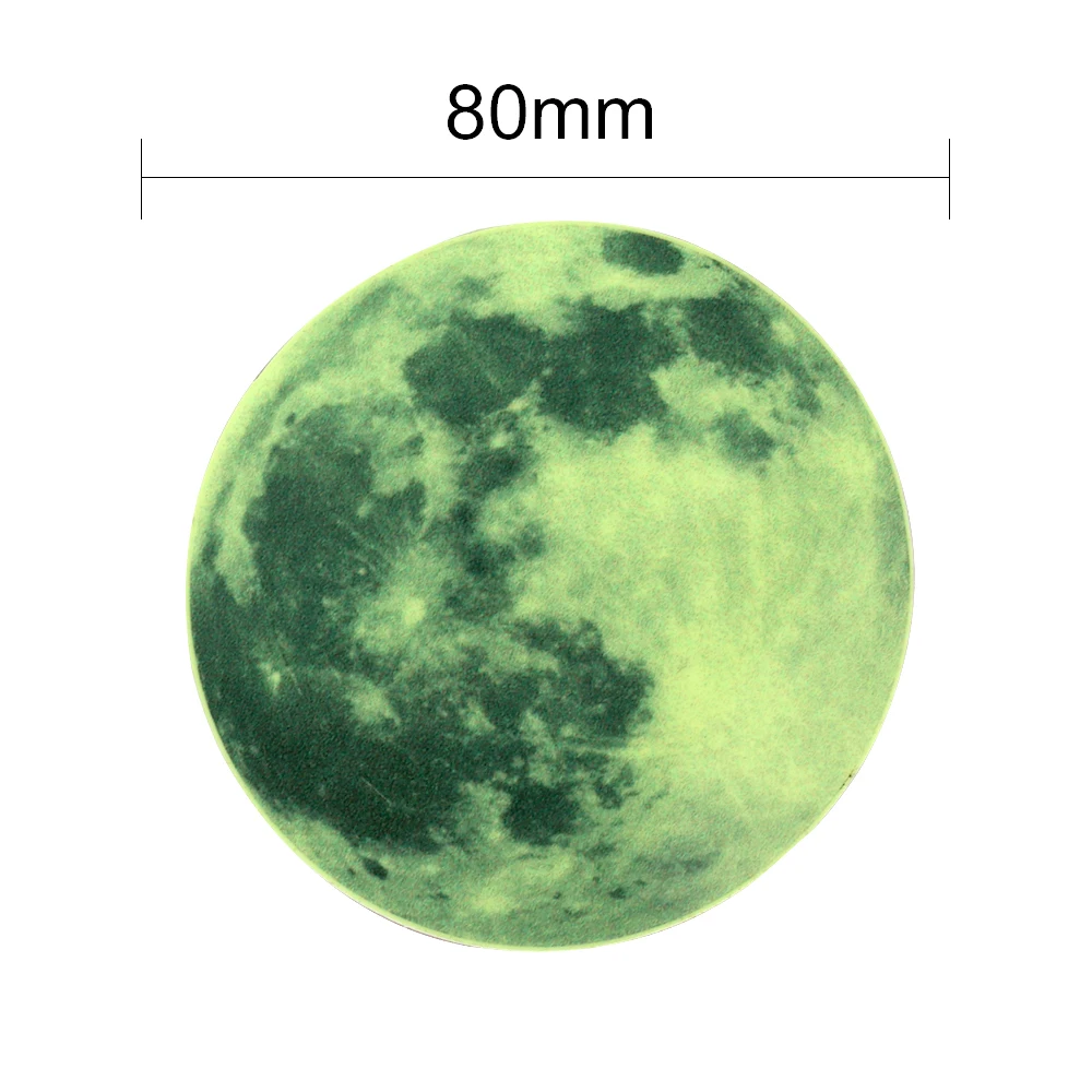 

HILIFE Refrigerator Stickers Wallpapers DIY for Kids Room Bedroom Glow In The Dark 3D Wall Stickers Luminous Moon Home Decors