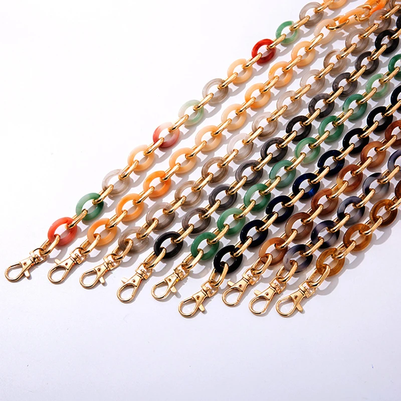 

Colorful Acrylic Resin Handbag Bag Chain Decoration 60cm Chain Bag Handle Amber Strap Shoulder Chain Detachable Clutch Accessory