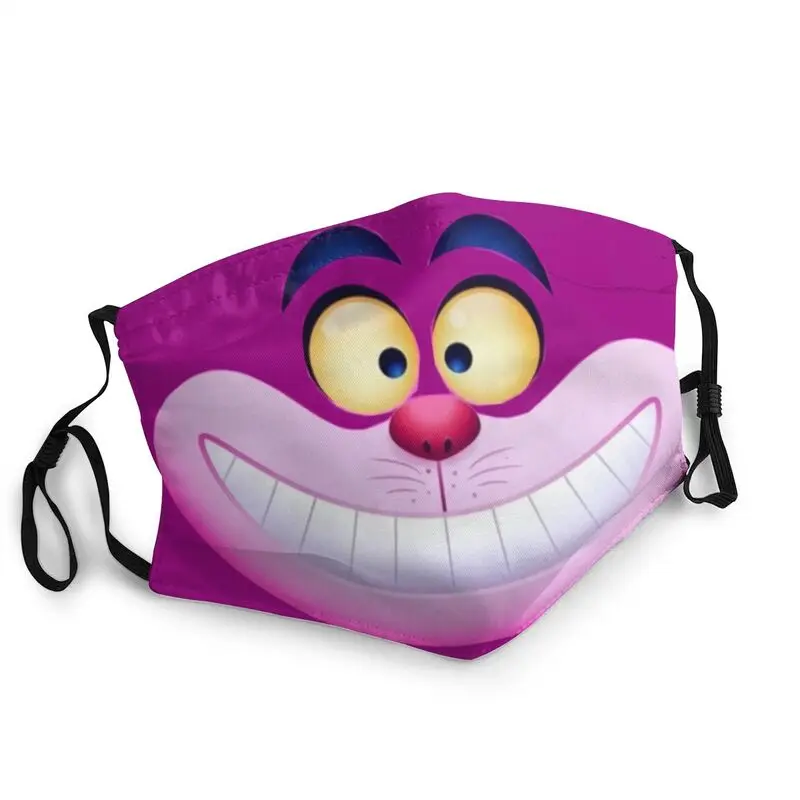 

Smiling Cheshire Cat Washable Mouth Face Mask Unisex Adult Cartoon Anime Anti Haze Dust Mask Protection Cover Respirator Muffle