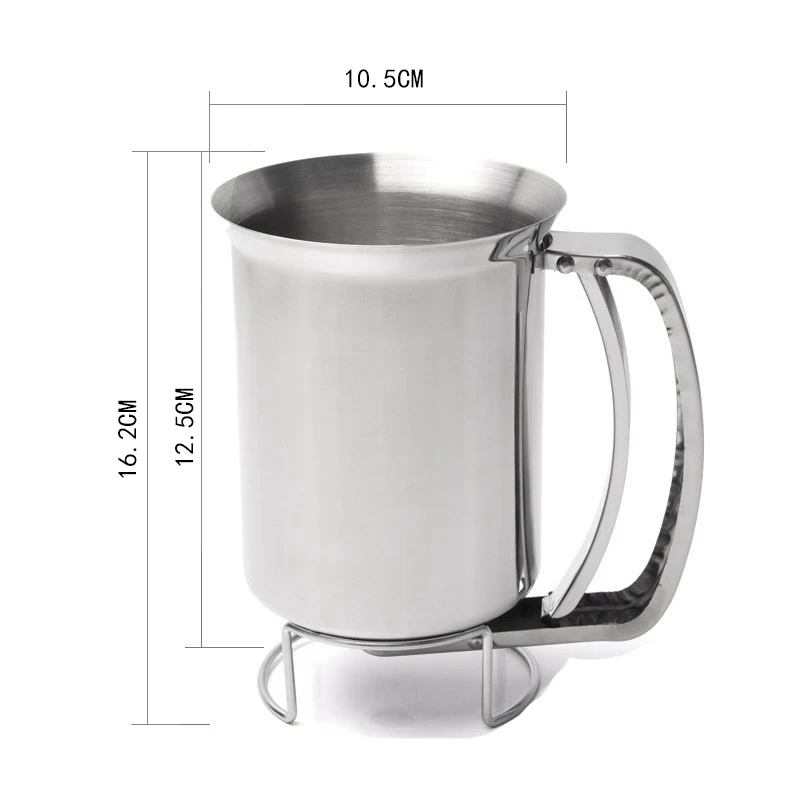 

Stainless Steel Manual Separator Cake Batter Dispenser Mixing Flour Batter Funnel Separator Food Container Kitchen Tools