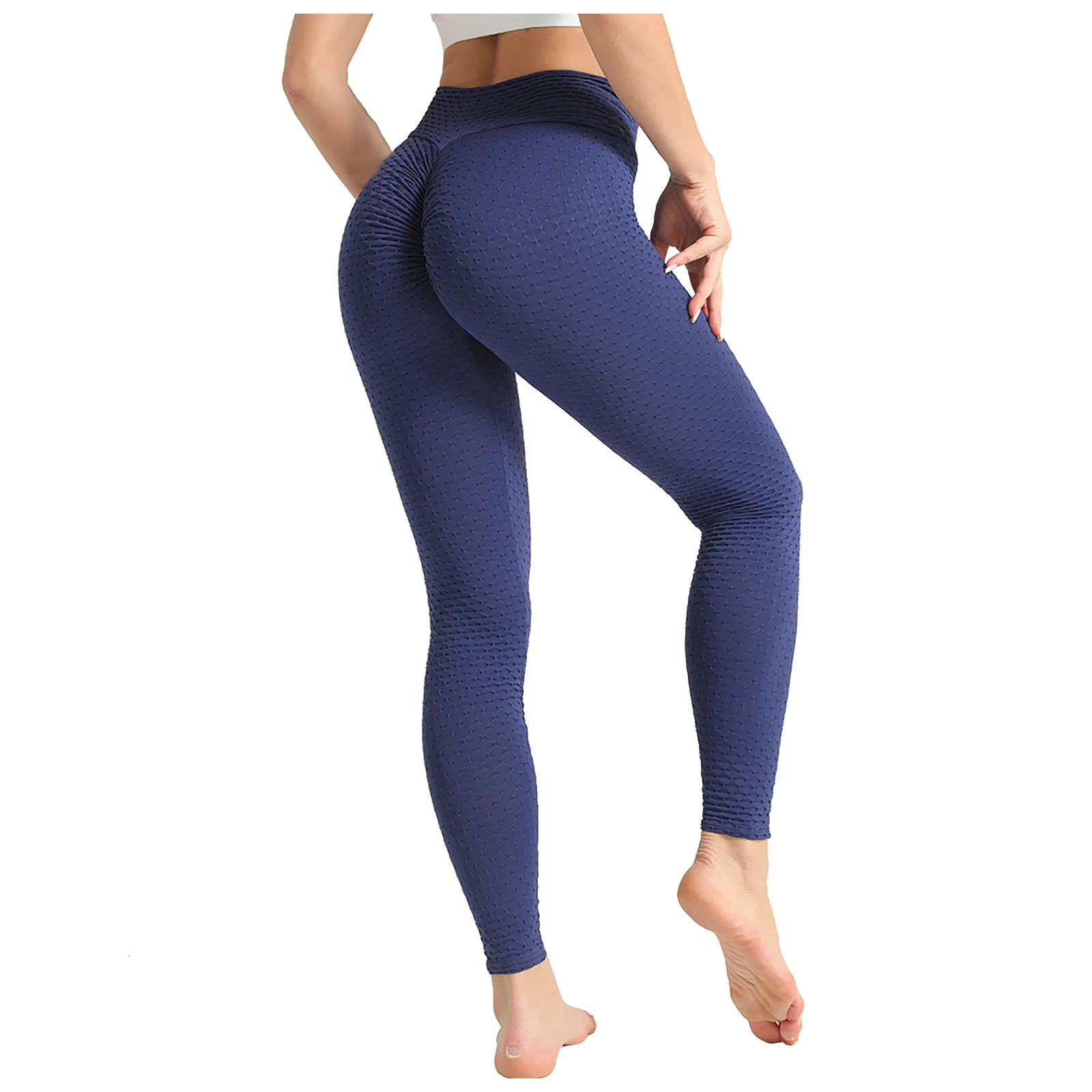 

Fashion Women's Bubble Hip Lifting Exercise Fitness Running High Waist Pants Leggings Sport Women Fitness Femme