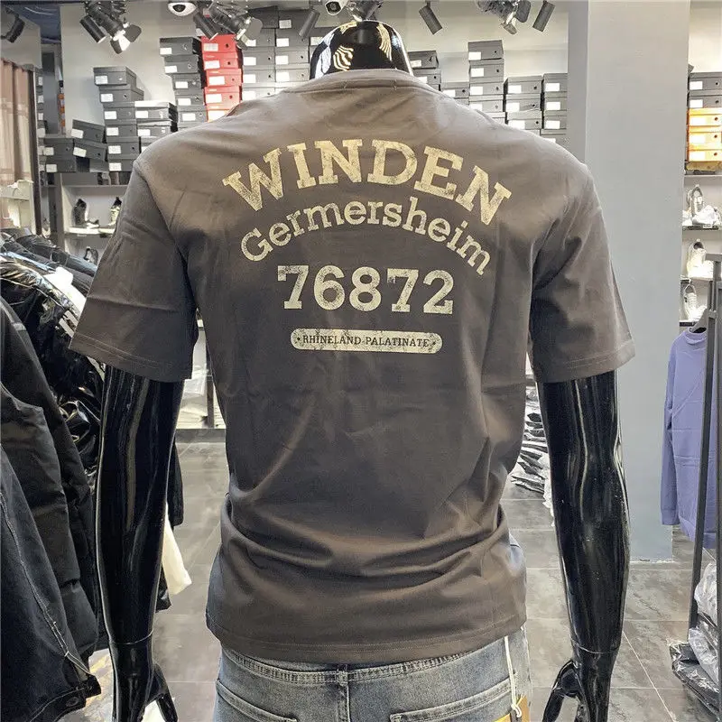 

Summer new men's short sleeve T-shirt fashion fashion brand round neck letter printing trend slim half sleeve