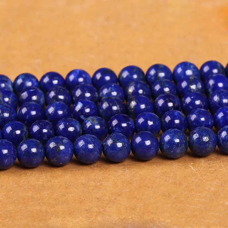 Высокое качество натуральный камень ласурит круглые полуфабрикаты бусины 6 8 10 мм