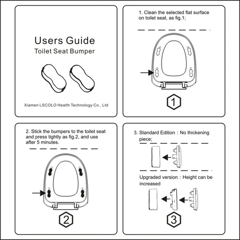

4PCS/Set Self-adhesive Toilet Seat protection Gasket For Travel Outdoors Camping Bathroom Accessories toilet Useful Tools