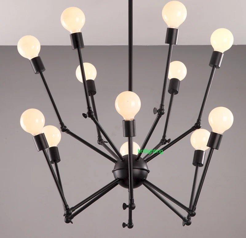 

American Creative Chandelier Industries loft Five Iron Pipe dinging light Retro Bar Cafe Chandeliers Retro Country Chandeliers