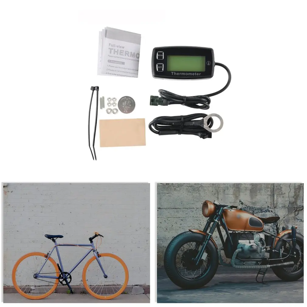 tm003a digital degree theomometer 20 300 celsius temp meter for gas motorcycle marine boat mower dirt quad bike free global shipping