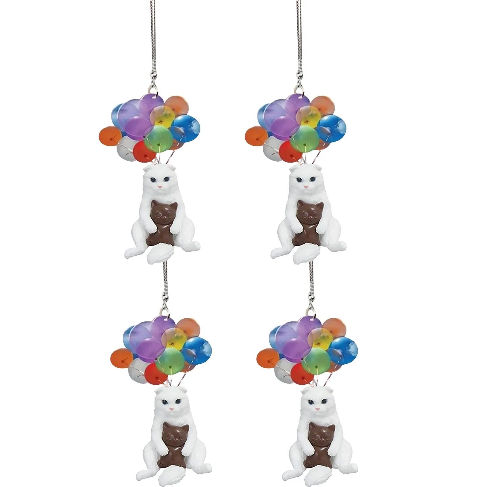 

Car Cute Cat Hanging Ornament With Colorful Aerosphere Hanging Ornament Gift New