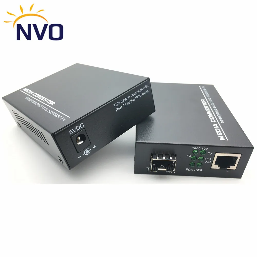 Гигабитный волоконный медиа-конвертер 10/100 Мбит/с SM Fiber SFP и RJ-порт внешний