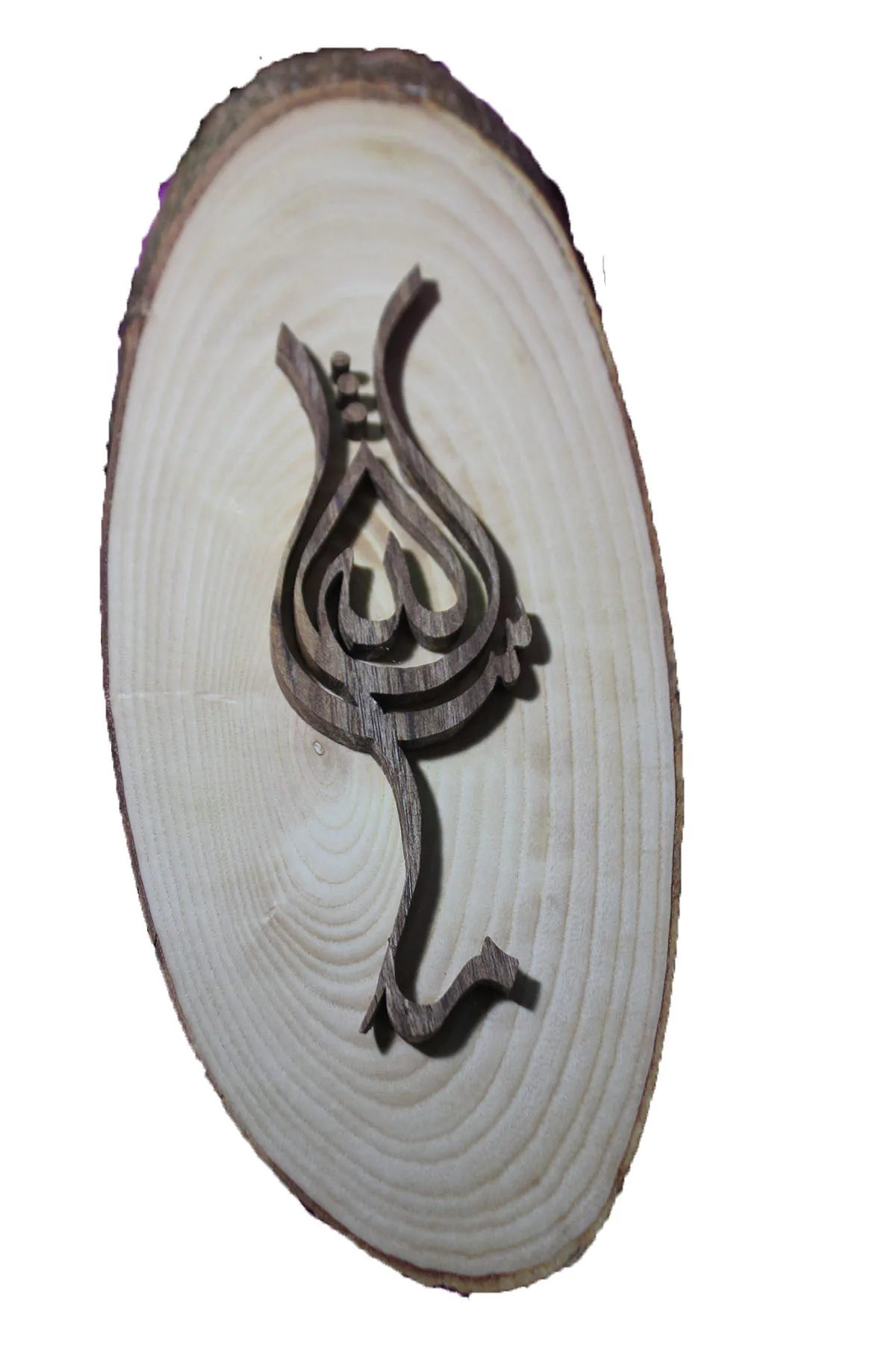 

Wall Decoration Natural Wood Wall Art Hanging Handmade Carving Islamic Calligraphy Arabic Mashallah Naht Art Rustic Tulip Shaped