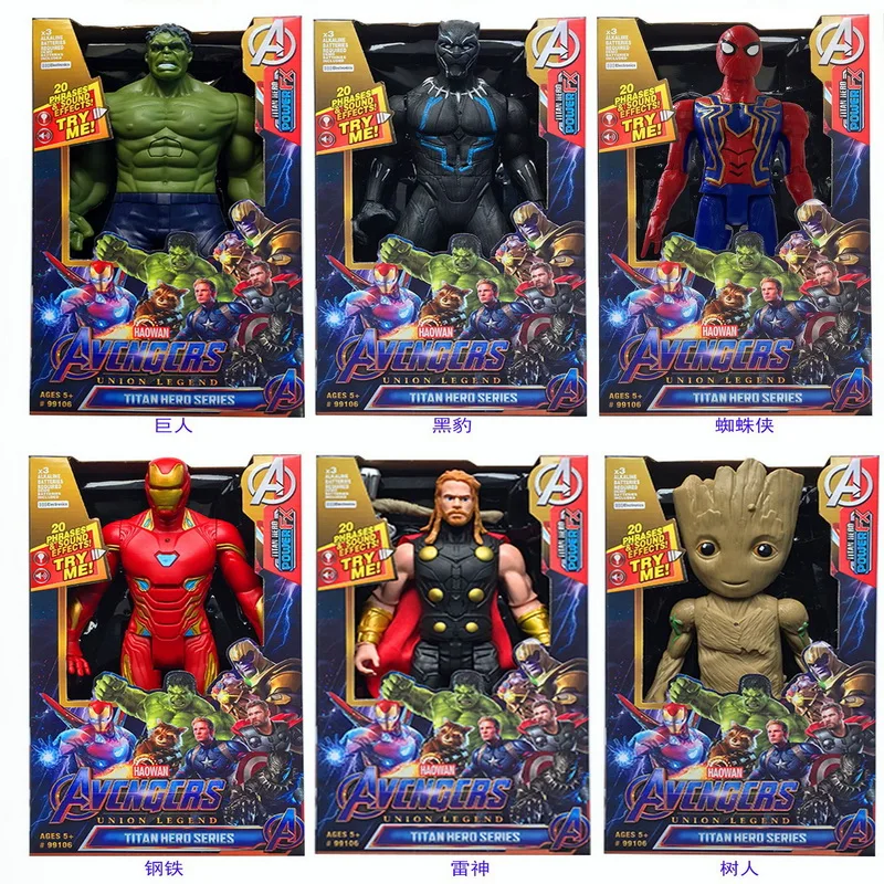Фигурки героев Marvel мстители финал 30 см супер герой Тор Халк танос Росомаха