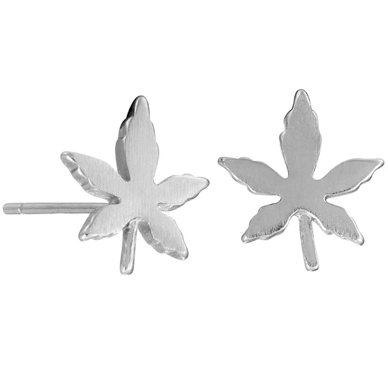 

Silver 925 Jewelry Maple Leaf Sterling Silver Earrings Temperament Popular Earrings Fashion Simple Silver Earrings For Women