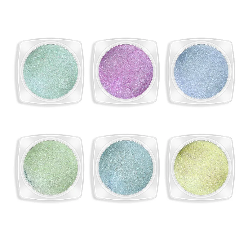 Multicolor Beautiful Dipping Nail Powders Base Coat Gradient Natural Color Art Decorations 6 Colors Glitter n | Красота и здоровье