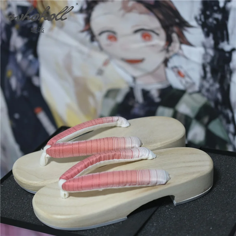 Women Slipper Summer Japanese Wooden Geta Female Clogs Cosplay Shoes Samurai Geisha Sandals Flip Flops Platform Sandals