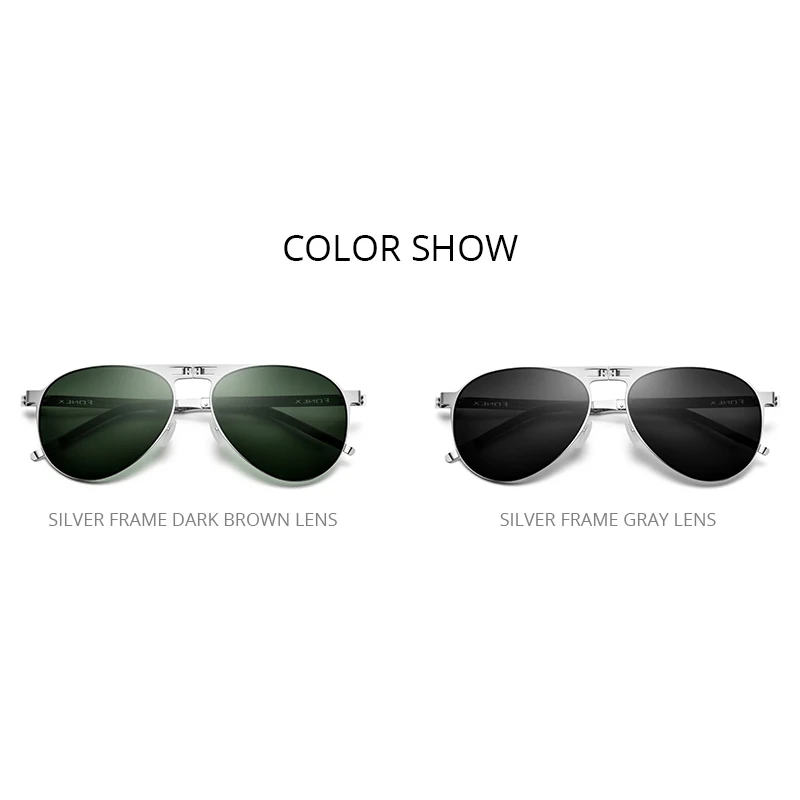 저렴한 FONEX 편광 선글라스 휴대용 접는 파일럿 안경 2022 새로운 MaleUV400 음영 나일론 렌즈 F1025