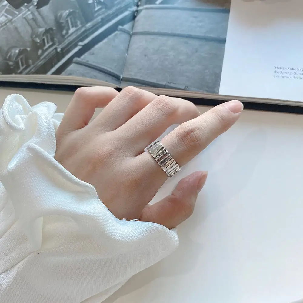 Широкое кольцо Kinel S925 ювелирные изделия из стерлингового серебра хипстерское