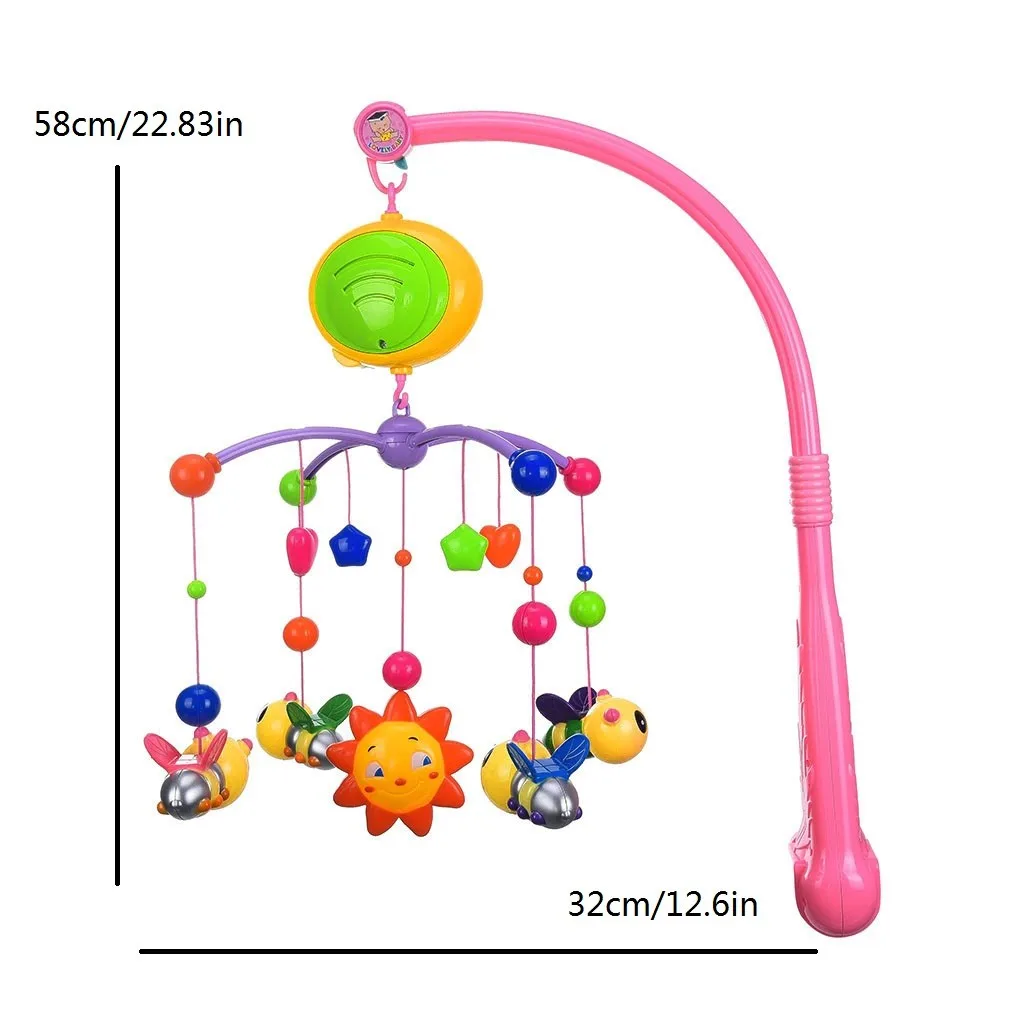 

Giocattolo decorazione del letto infantile appeso campana rotante con melodie doppio scopo giocattoli regalo per bambini sonagli