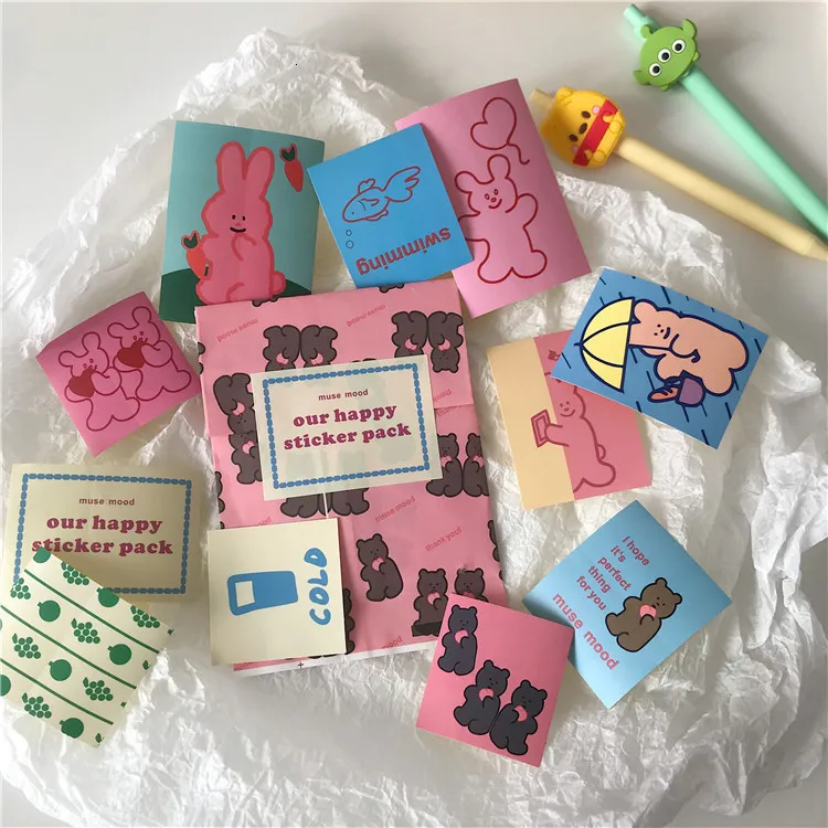 Водонепроницаемая декоративная наклейка SIXONE для блокнота 11 листов|Канцелярские