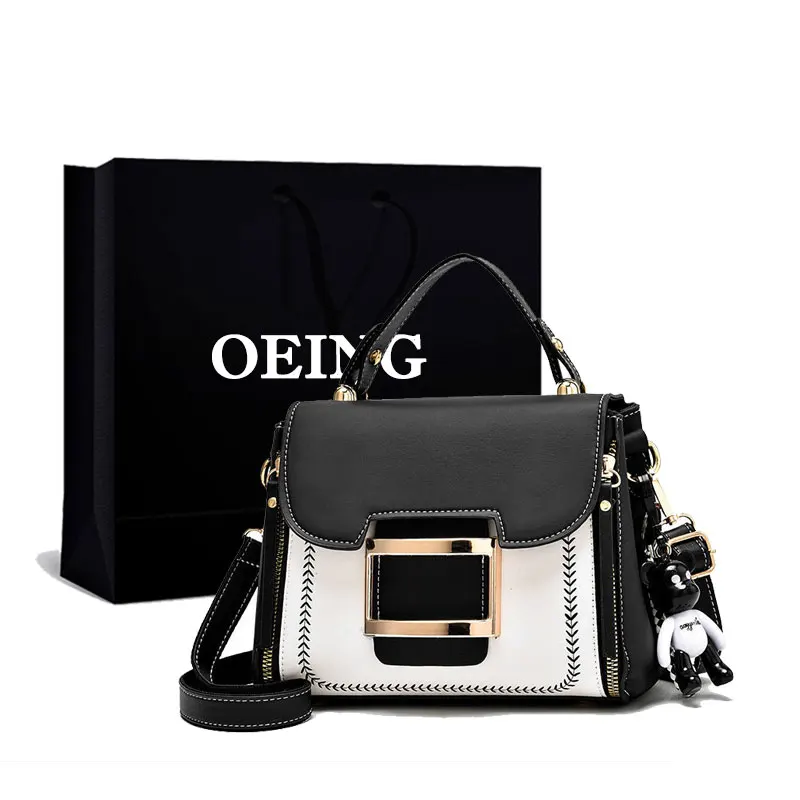 

Embroidery Top Handle Bags Sequined Luxury Designer Handbag Leather Crossbody Bag Adjustable Shoulder Strap Ladies Evening Purse