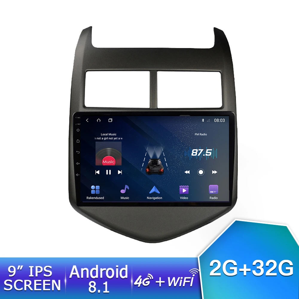 2G 32G IPS EKIY " ips Android 9,0 Автомобильный мультимедийный радио для Chevrolet AVEO 2011-2013 Авторадио 2 din стерео Navi gps навигация 4G плеер - Цвет: 2G 32G IPS