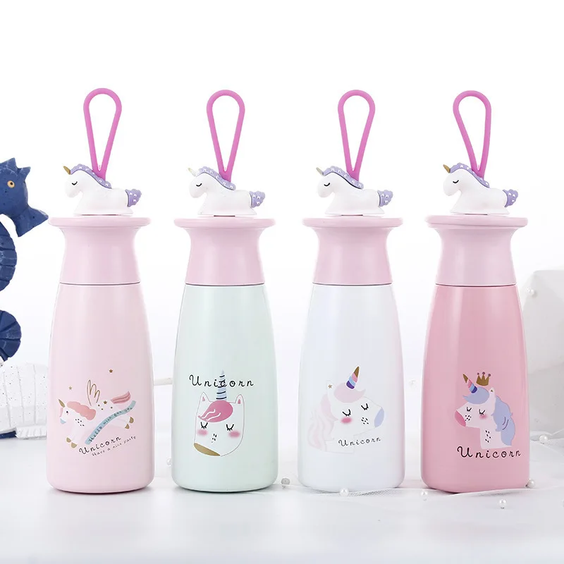 Милая детская бутылка для воды с мультяшным рисунком портативный термос