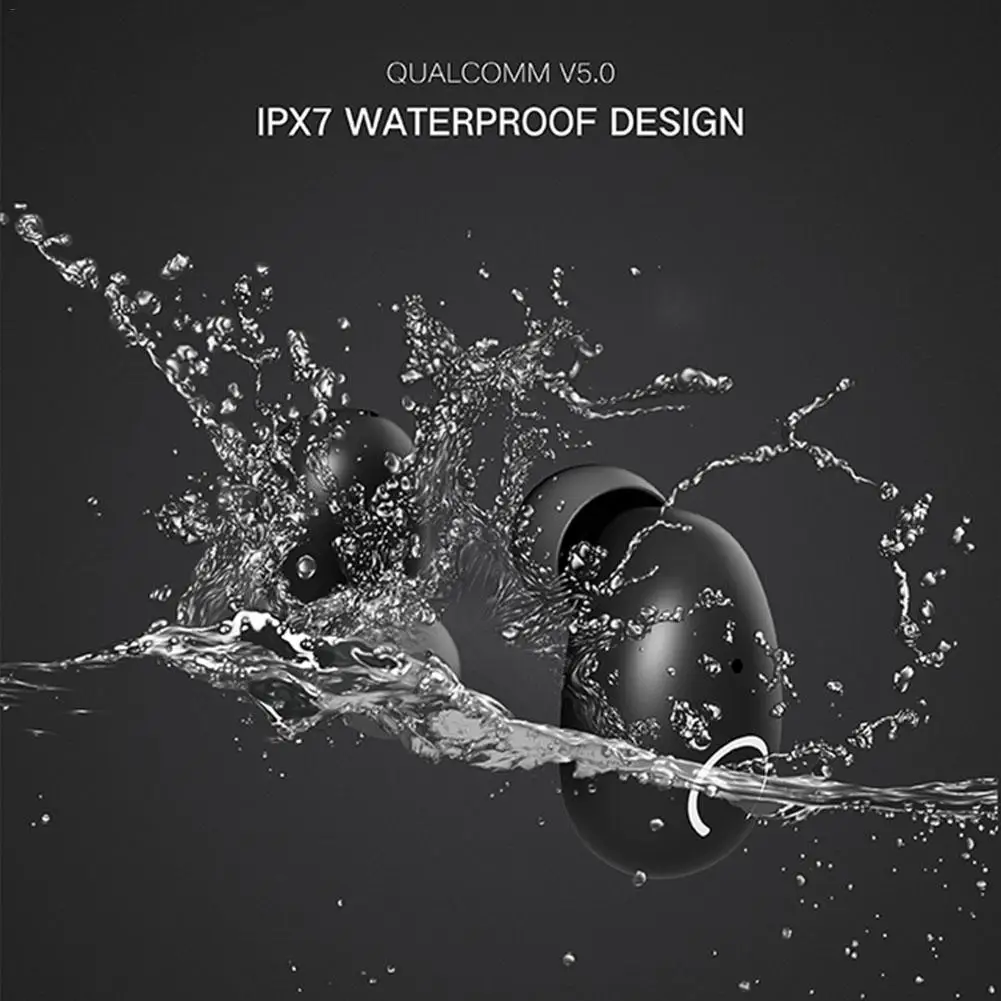 Rondaful B6 IPX7 Waterproof Upgrade TWS Earphone Wireless Earbud Bluetooth 5.0 Support Aptx/AAC 45h Playing Time For IOS/Android |