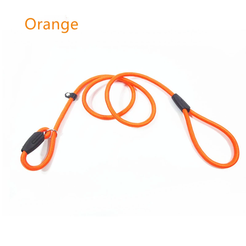 orange Регулируемый поводок для собак, нейлоновый ошейник, поводок для щенков и кошек, тренировочный нейлоновый ремень, Поводок для прогулок и бега, товары для домашних животных - Цвет: orange