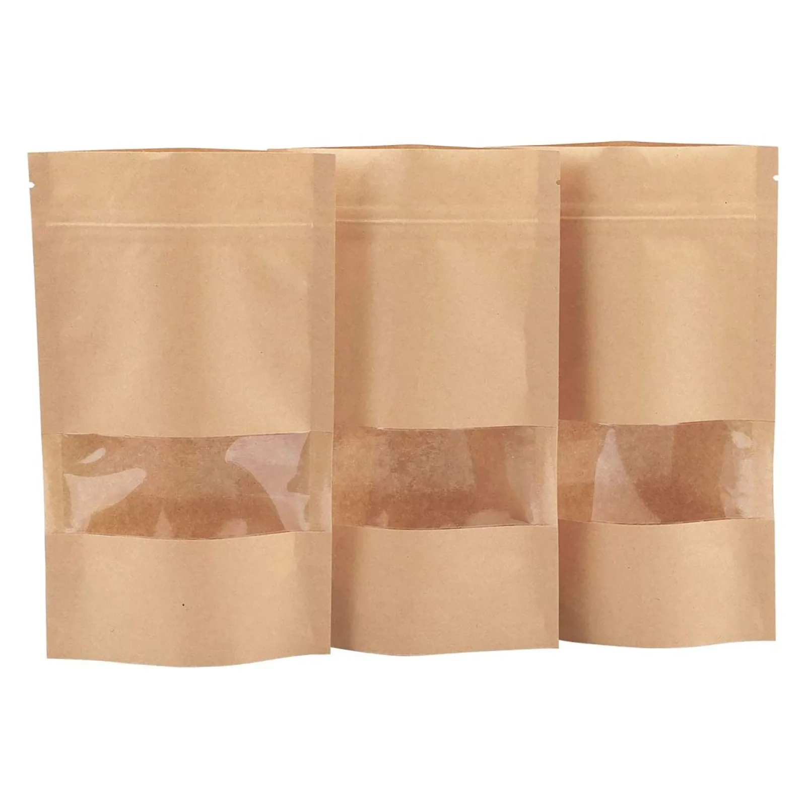 Пакеты из крафт-бумаги с застежкой-молнией 100 шт. | Дом и сад