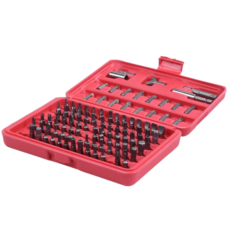 100pc Security Bit Set Torx Star Tamper Screws Hex Key Phillips Slotted Tri Wing | Инструменты