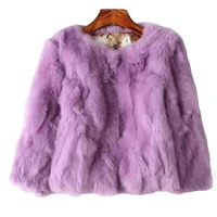 women 2020 new style real fur coat natural fur jacket female winter warm leather rabbit fur coat high quality fur woman jacket