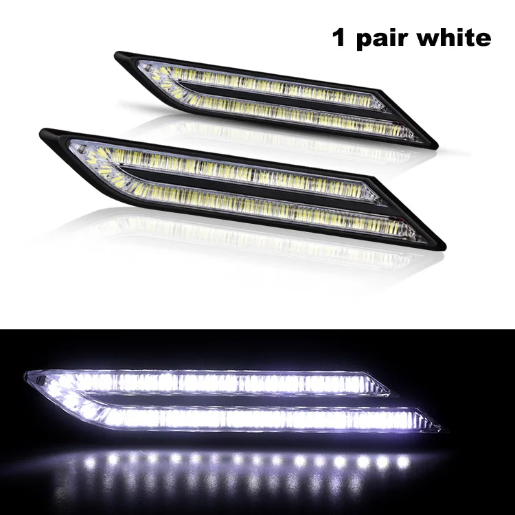 white leaf drl Nlpearl 2x33 SMD дневные ходовые огни для автомобиля, светодиодный, водонепроницаемый, супер яркий светодиодный модуль DRL, автомобильный светильник в сборе, автомобильный Стайлинг 12 В - Цвет: white leaf drl