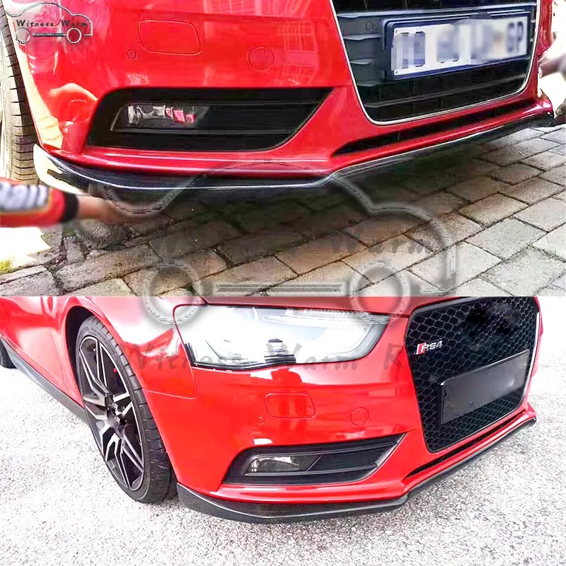Углеродное волокно S4 стиль автомобиля передний бампер губы сплиттер для Audi A4 B8.5 Передняя Лопата стандартный бампер 2013