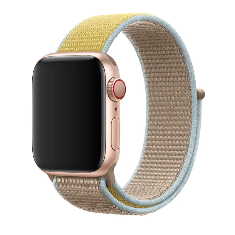 37 Ремешок для наручных часов Apple Watch 4 5 серии 3/2/1 38 мм 42 мм мягкий нейлон дышащий сменный ремешок Спортивные петли для наручных часов iwatch серии 4 40 мм 44 мм - Цвет ремешка: 37