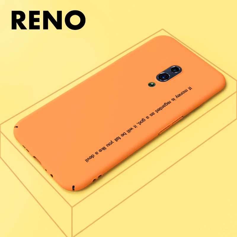 ADKO ультра тонкий цветной чехол для телефона для Oppo Reno Жесткий ПК назад простой стиль Мягкий сенсорный чехол для Oppo Reno Z 10x зум версия